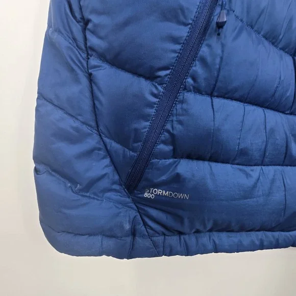 Eddie Bauer STORMDOWN 800 Down Puffer Vest Men's 2XL Blue Full Zip Pockets Warm - Picture 4 of 16